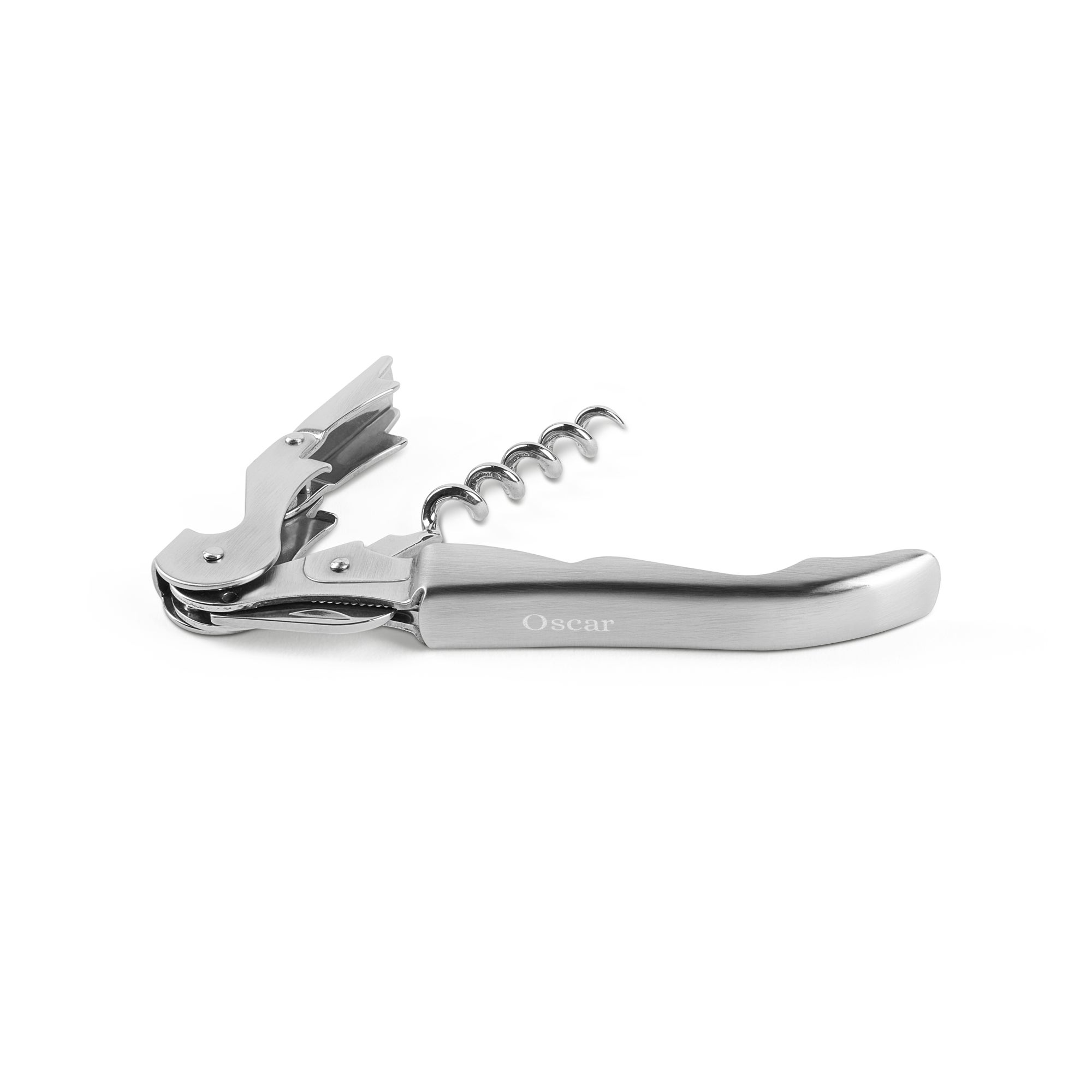 Personalised stainless steel corkscrew