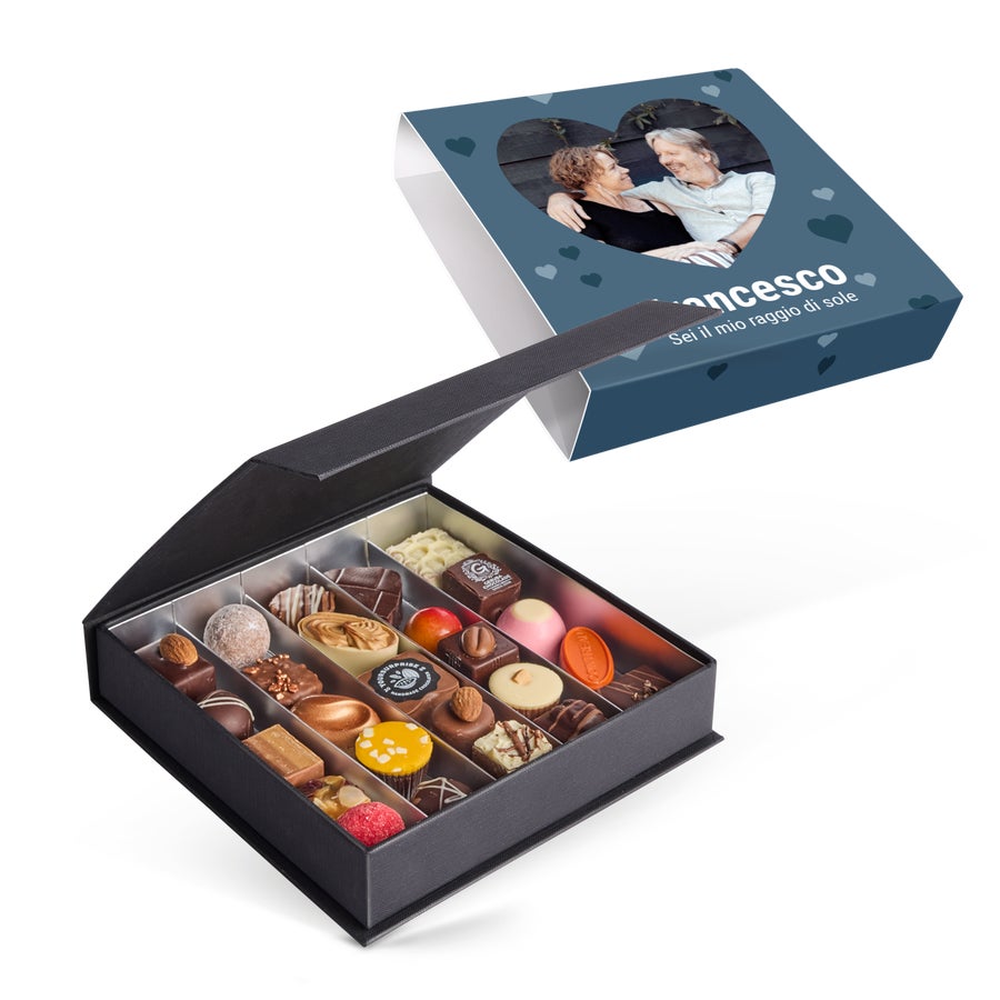 Idea scatola regalo con cioccolatini per festeggiare il vostro San valentino