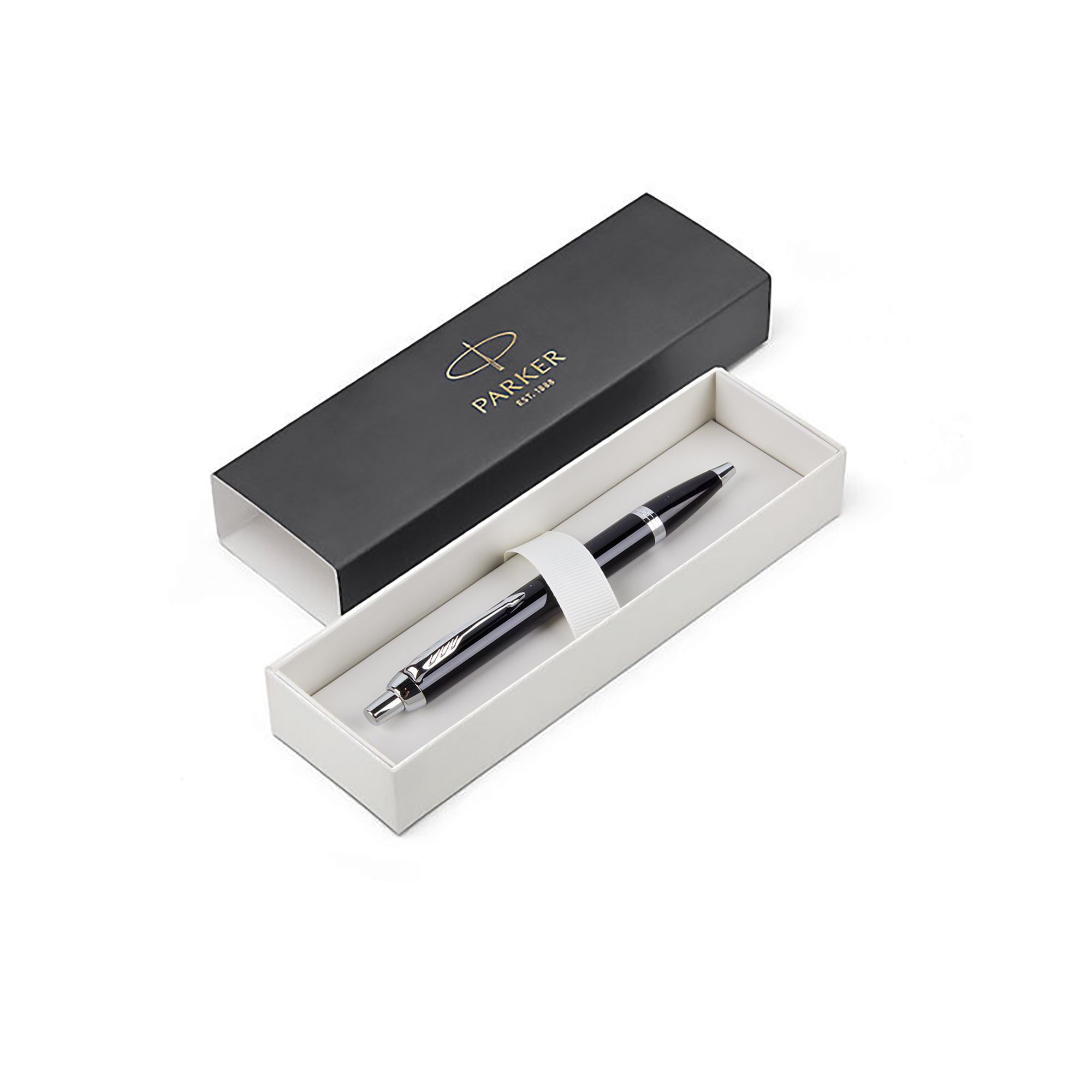 Elegante penna Parker IM nera incisa, in confezione regalo, un regalo personalizzabile per ogni occasione