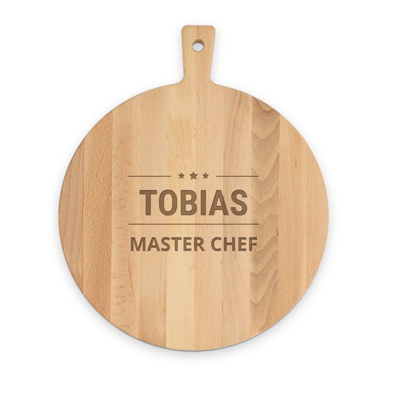 Personligt serveringsfad - Rundt, Bøg, L - Med indgravering