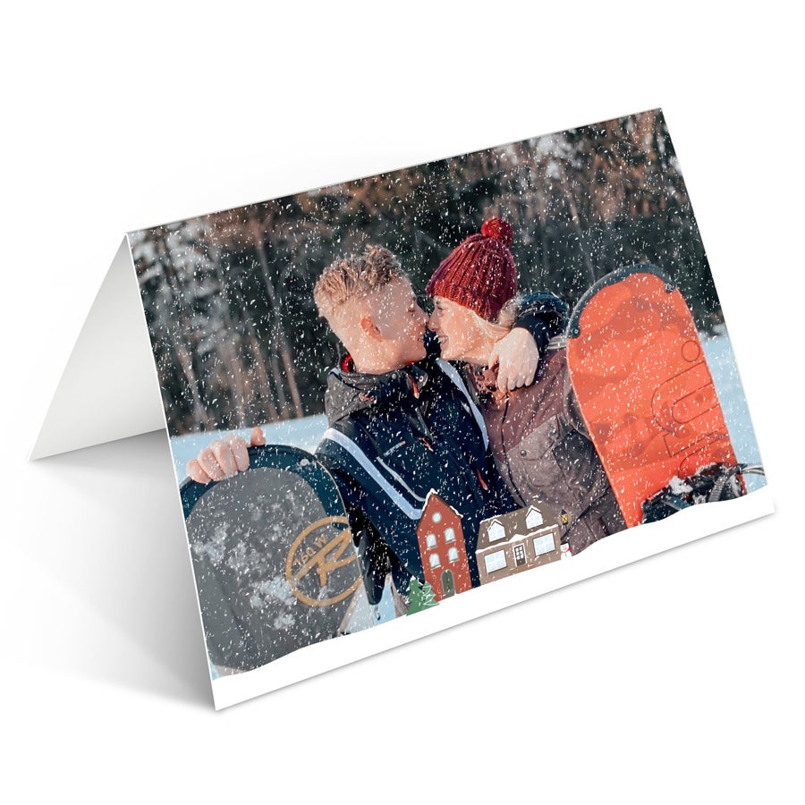 Personalised Christmas cards with photo - 10 cards