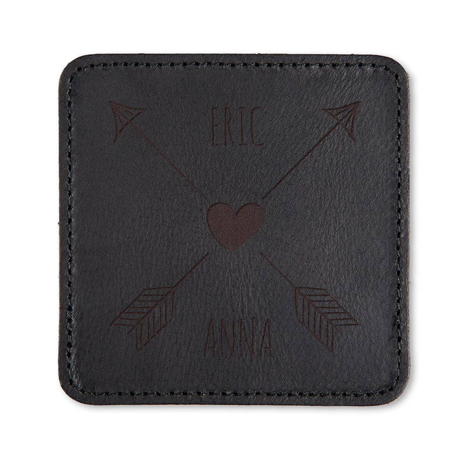 Dessous de verre personnalisés - en cuir Dessous de verre personnalisés - en cuir