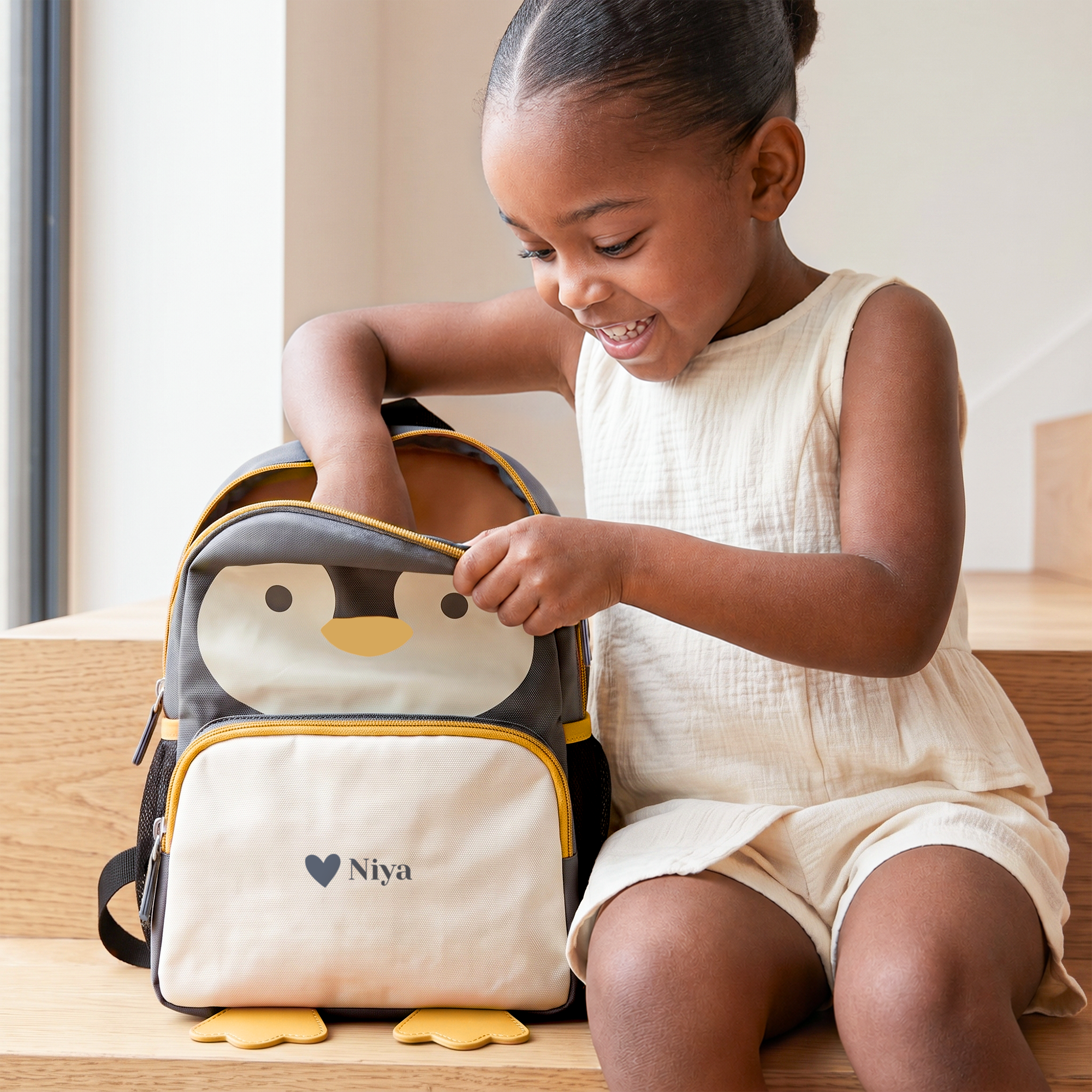 Personalisierter Rucksack - Pinguin
