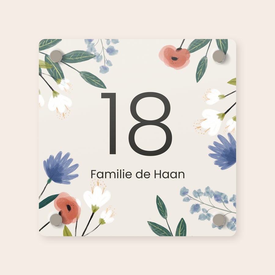 Huisnaambord ontwerpen - 20x20cm Huisnaambord ontwerpen - 20x20cm