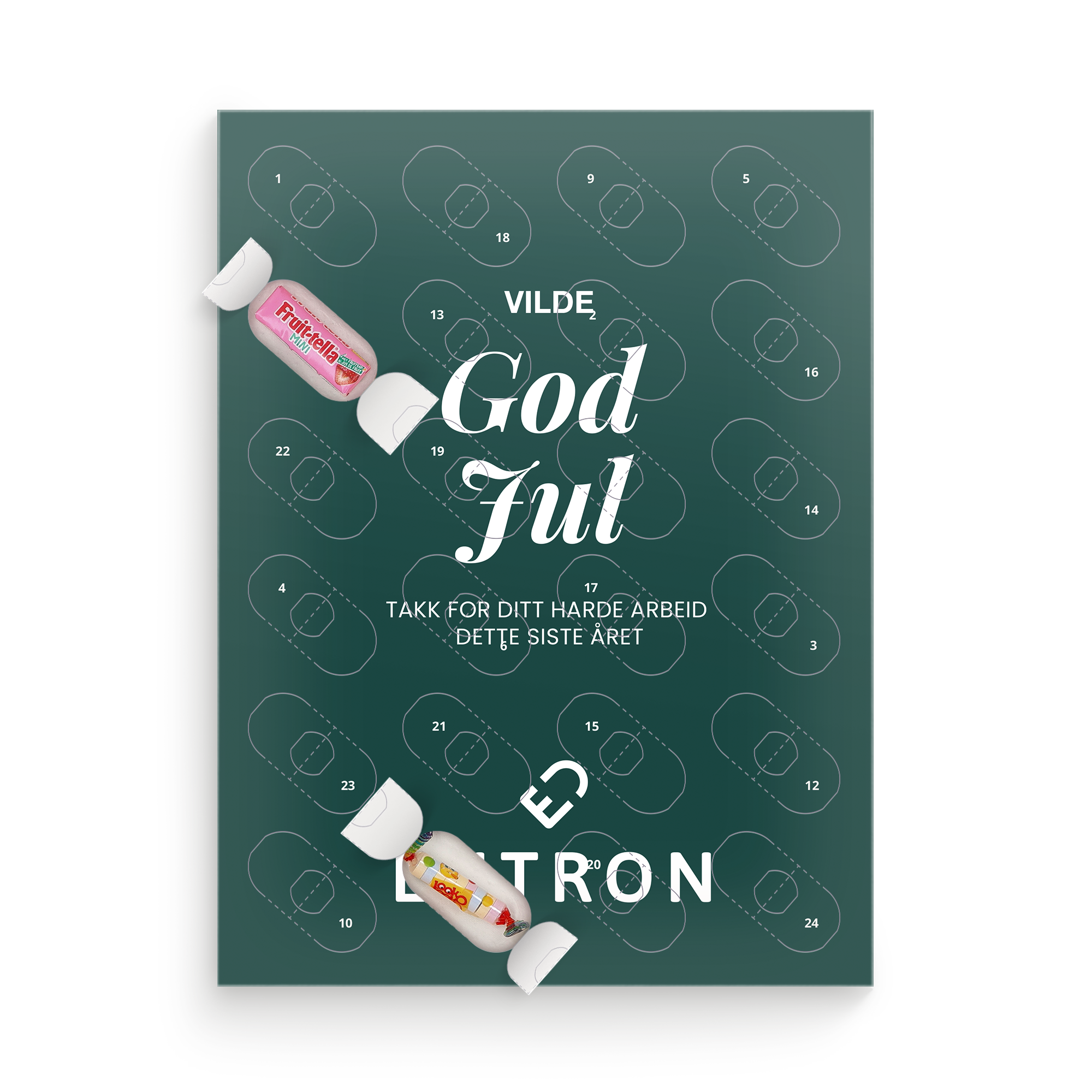 Personlig godteri nedtellingskalender