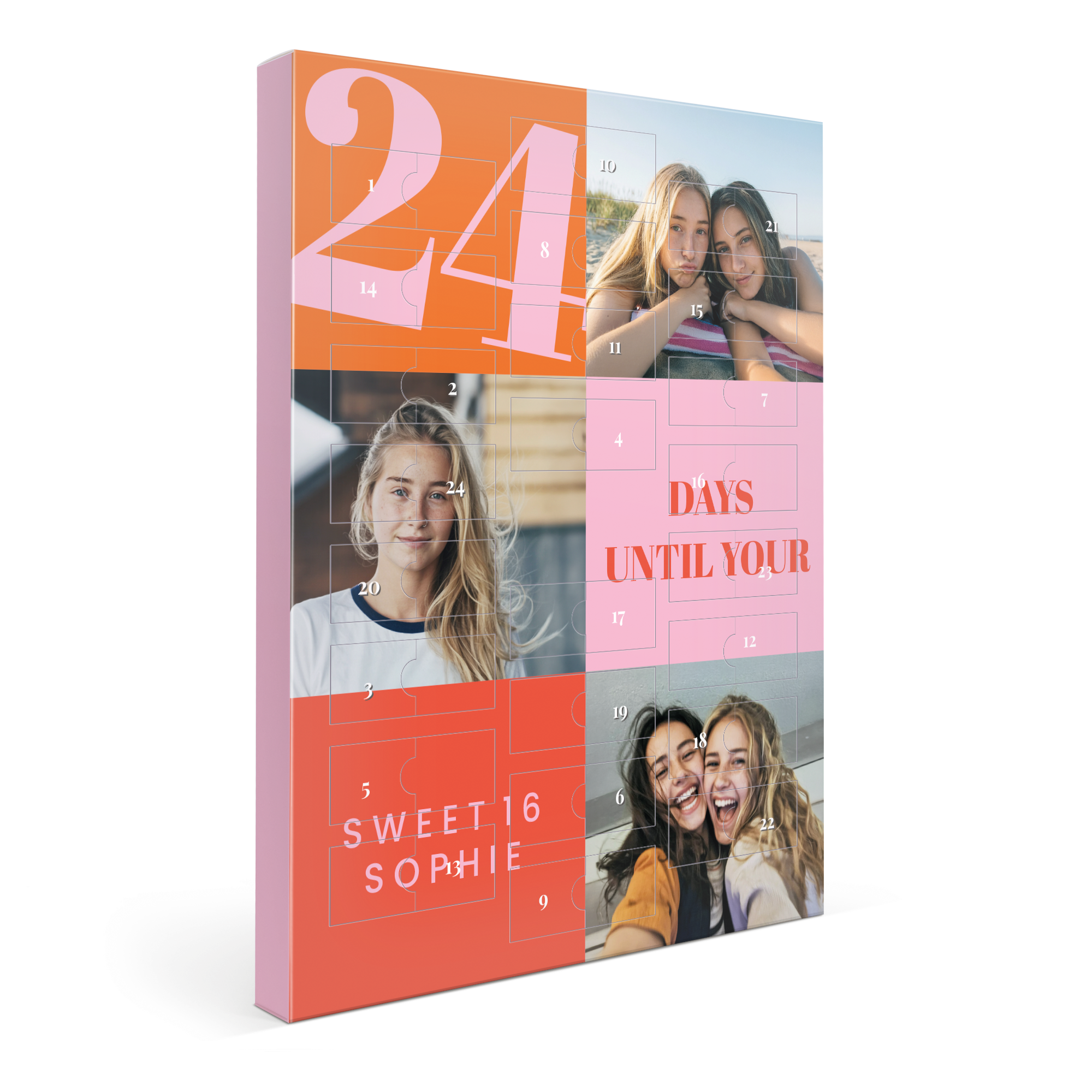 Personalised Kinder chocolate countdown calendar