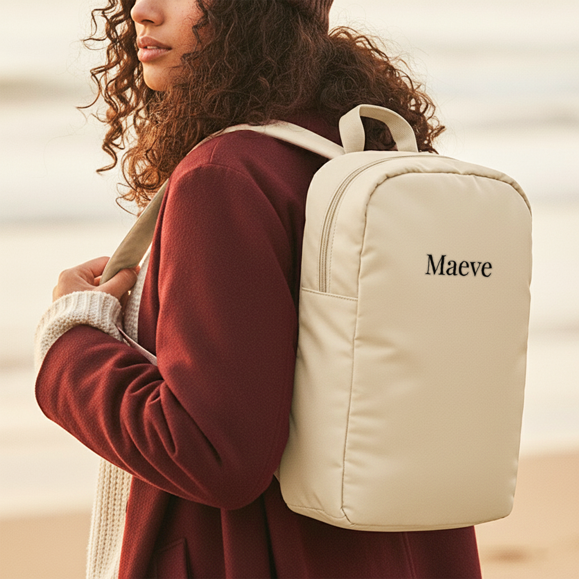 Personalised puffer backpack