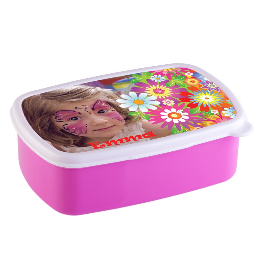 Broodtrommel bedrukken - Roze Broodtrommel bedrukken - Roze