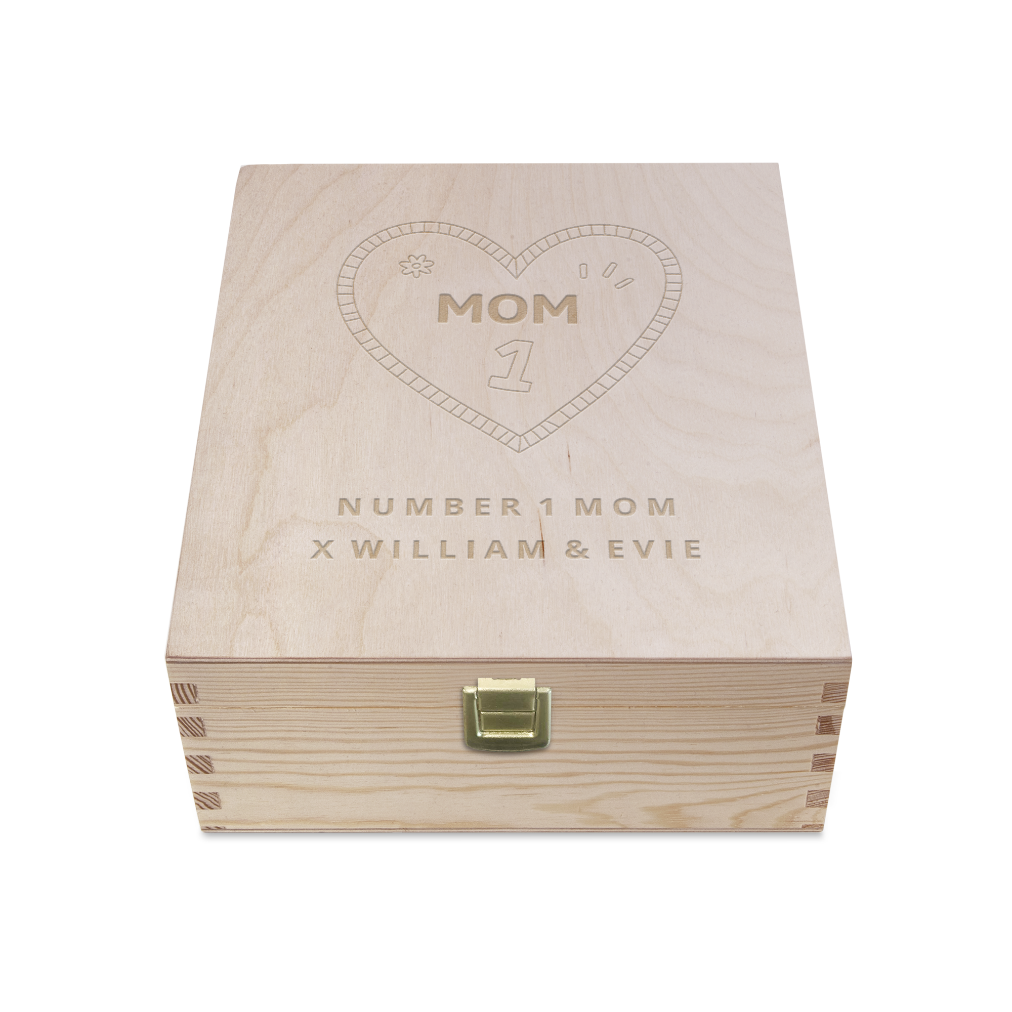 Personalised wooden tea box