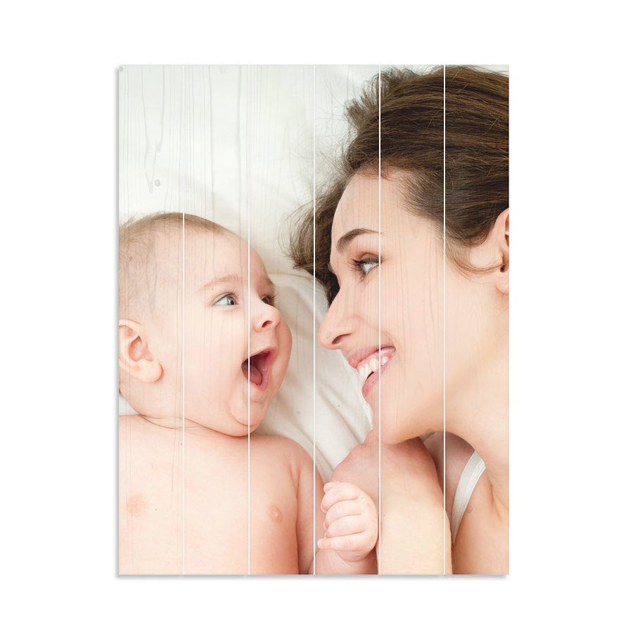 Personalised photo print - Wood - 60 x 80 cm