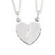 Collier coeur séparable - Initiales - Argent