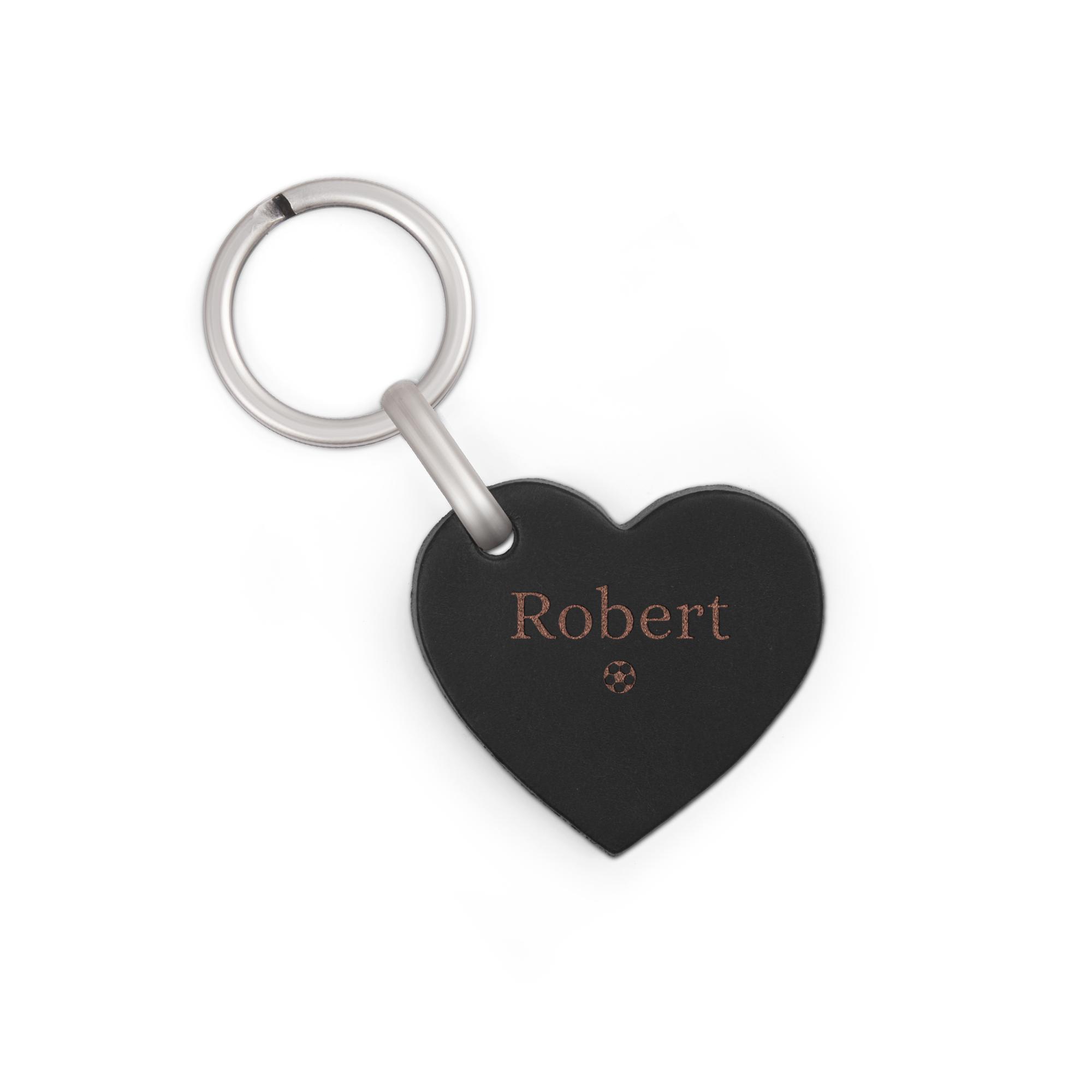 Personalised key ring - Leather - Heart / Star
