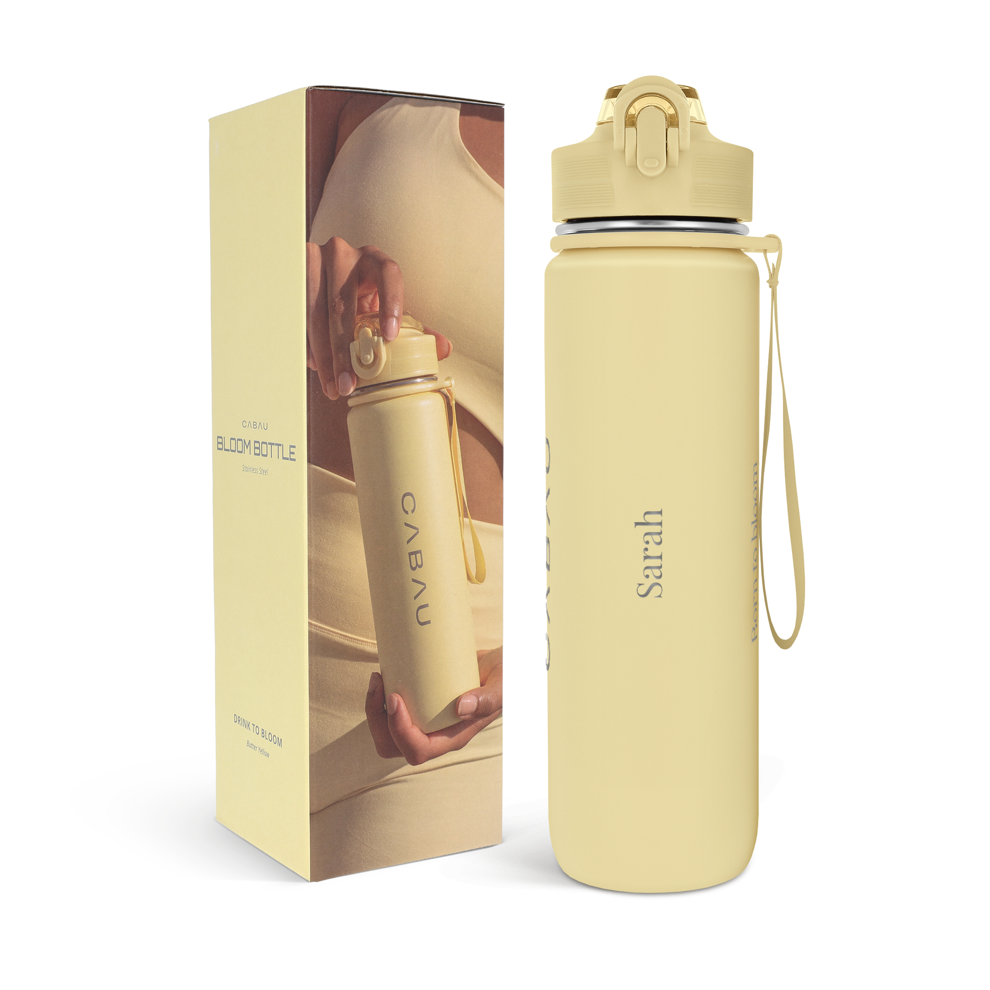 Cabau Lifestyle - Personalised Bloom Water Bottle