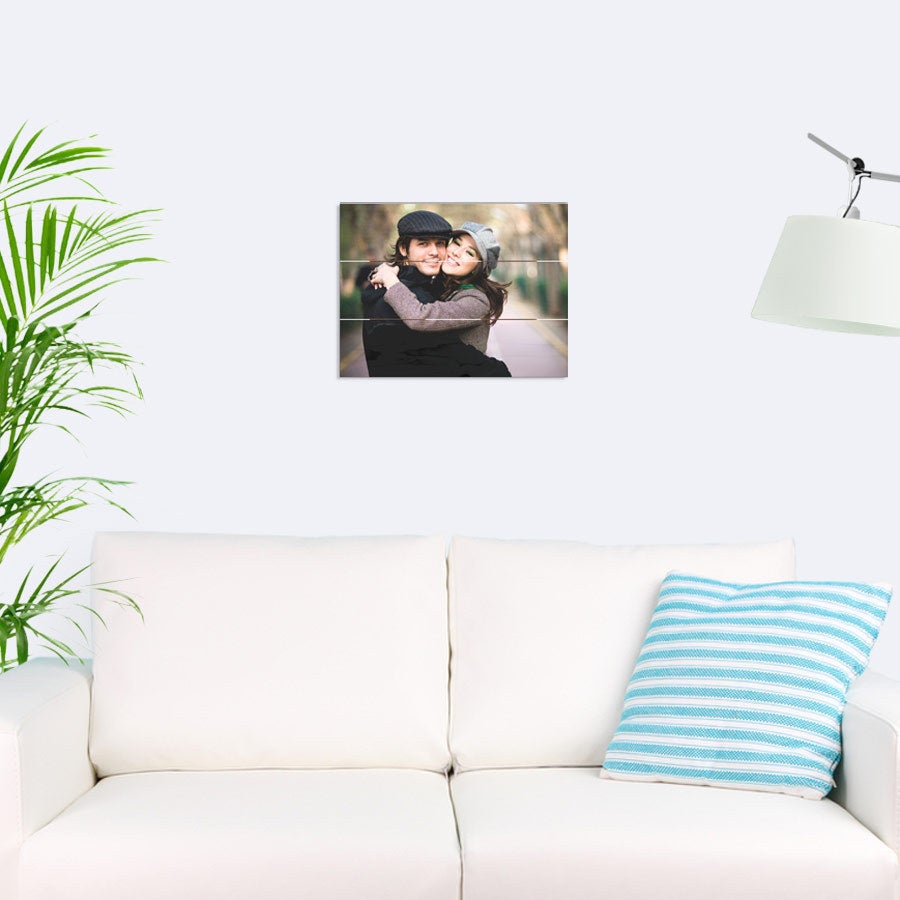 Personalised photo print - Wood - 40 x 30 cm