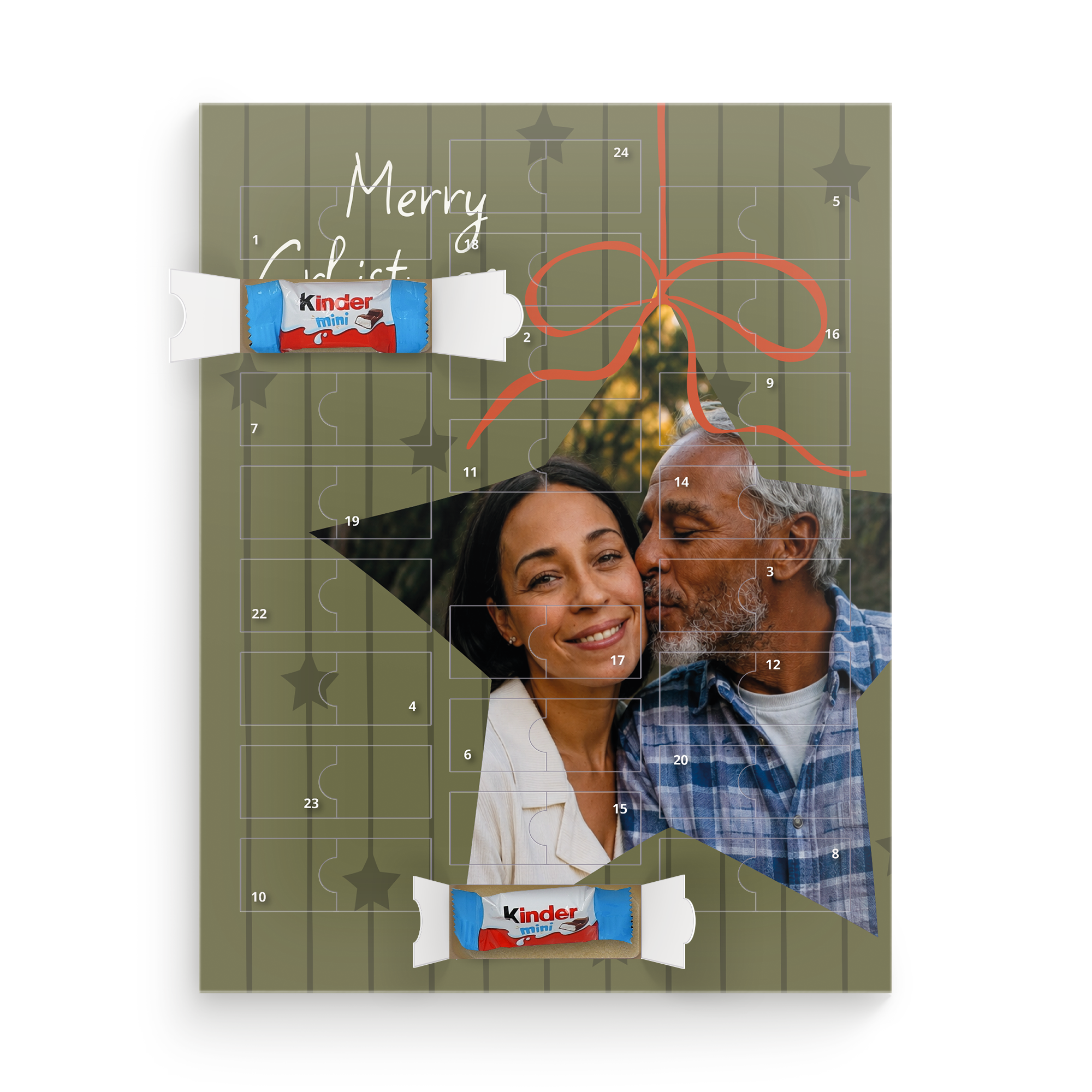 Personalised Kinder chocolate advent calendar