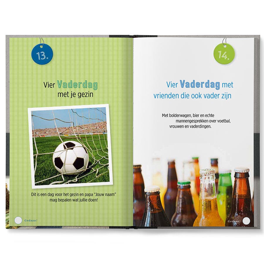 Boek met naam en foto - 100 dingen die een vader eens in zijn leven moet hebben gedaan - Hardcover