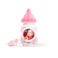 Heart-shaped sweets in baby bottle (pink) - set of 60