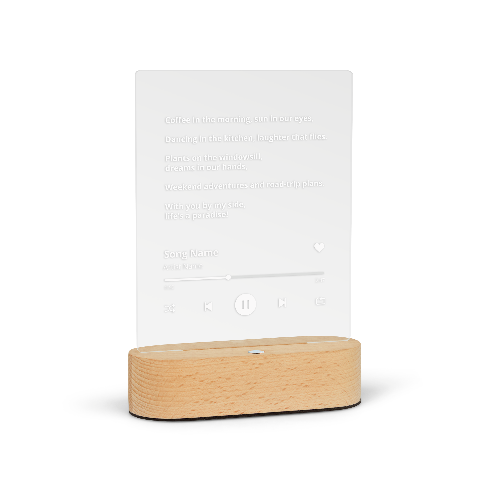 Lampe mit Spotify Design bedrucken