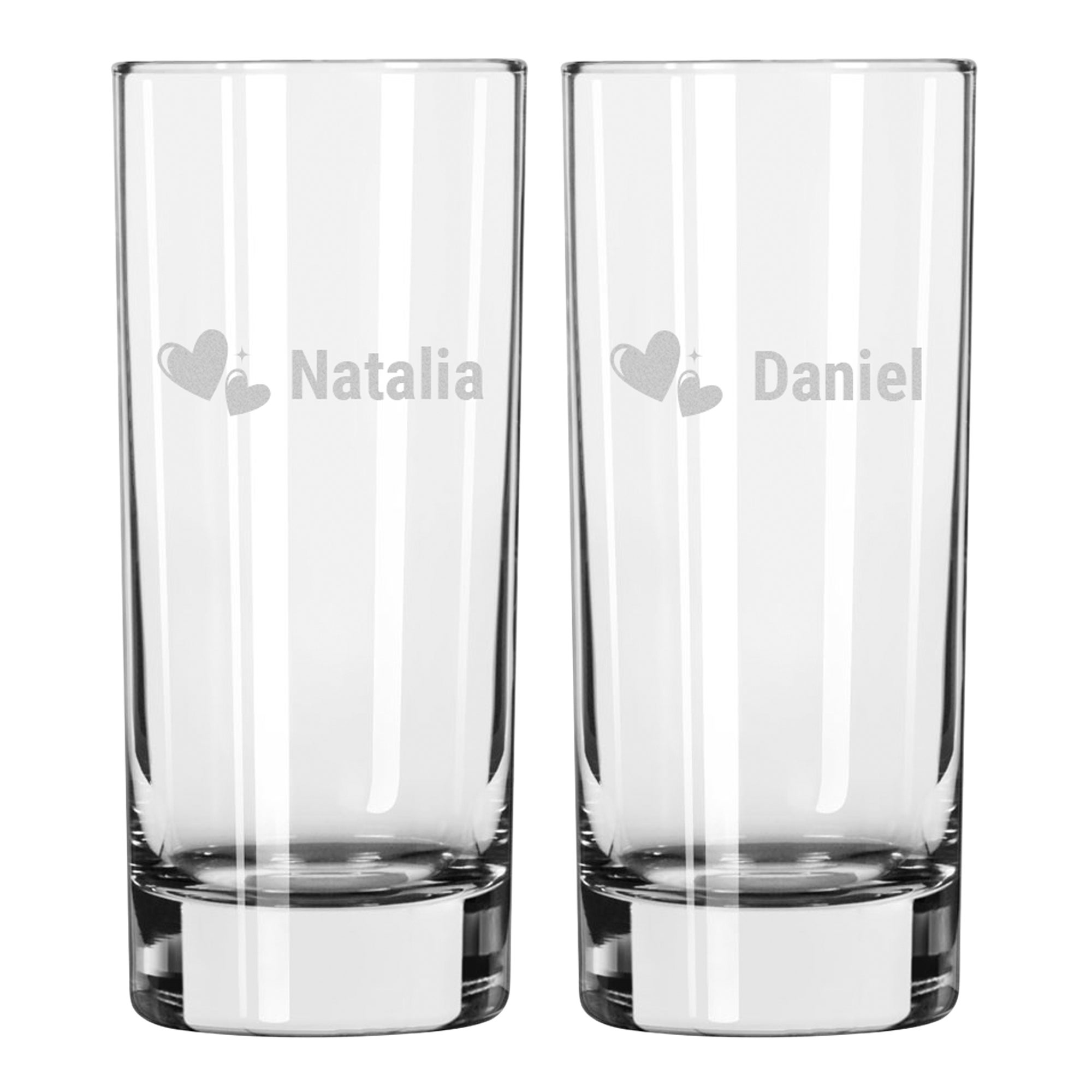 Personalised highball glass - Engraved - 2 pcs