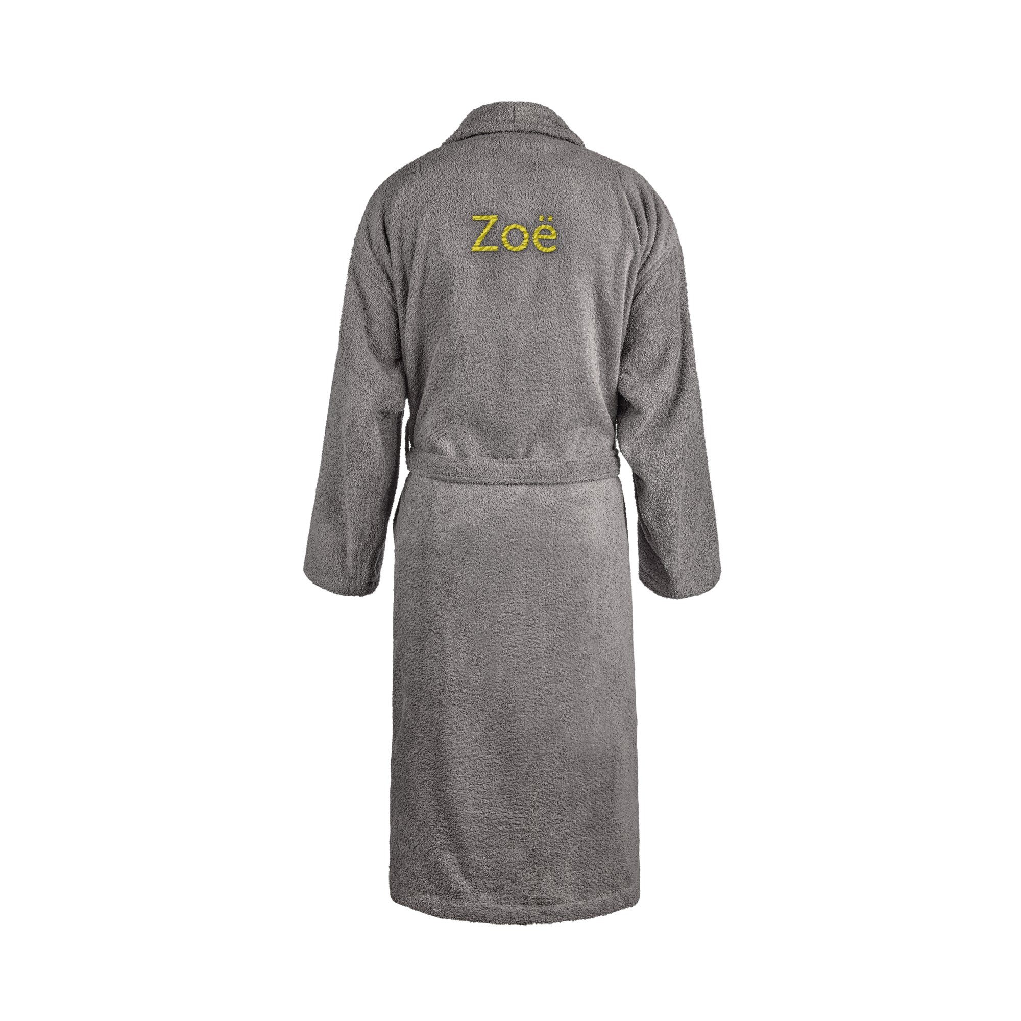 Dames badjas borduren - Grijs - S/M Dames badjas borduren - Grijs - S/M