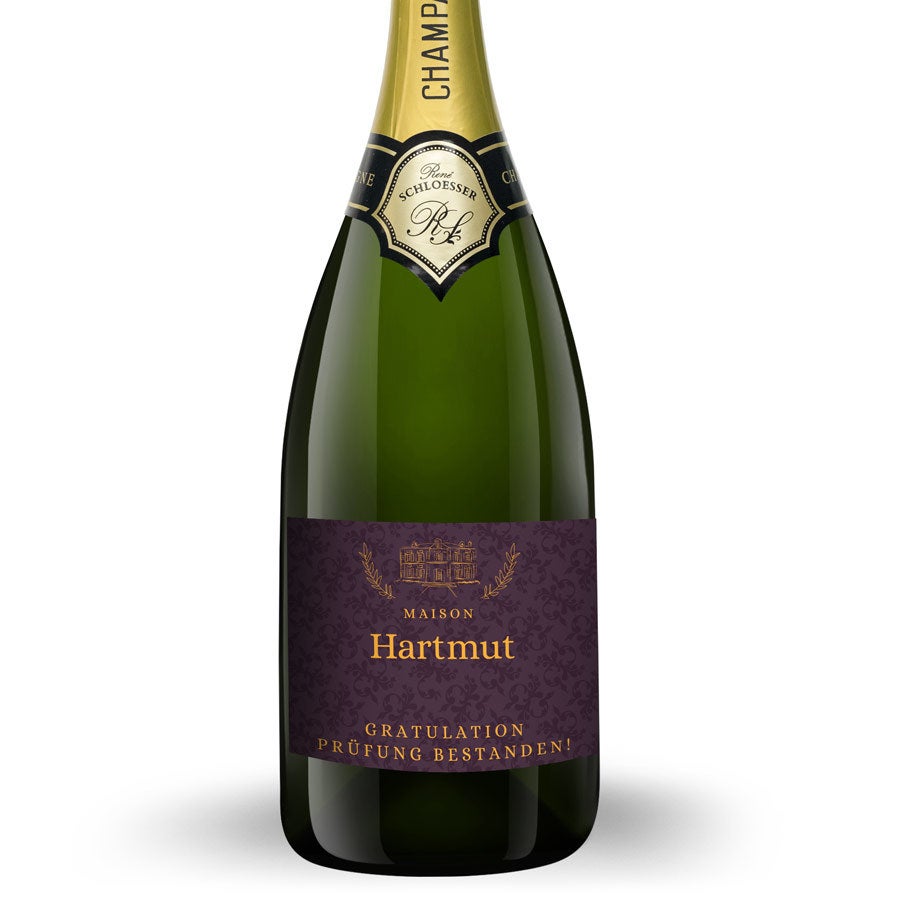 Champagner personalisieren - René Schloesser Magnum