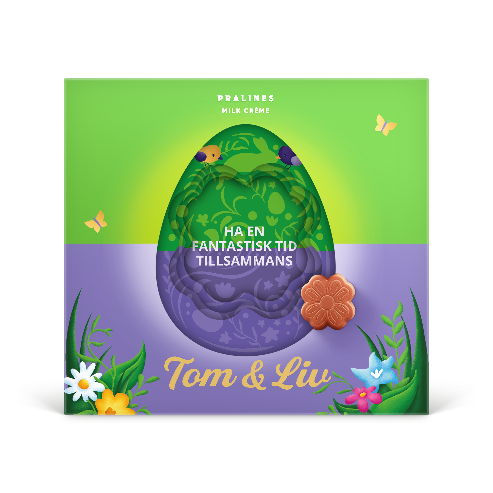 Milka 3D-presentförpackning för påsk, med personligt foto, namn och meddelande 