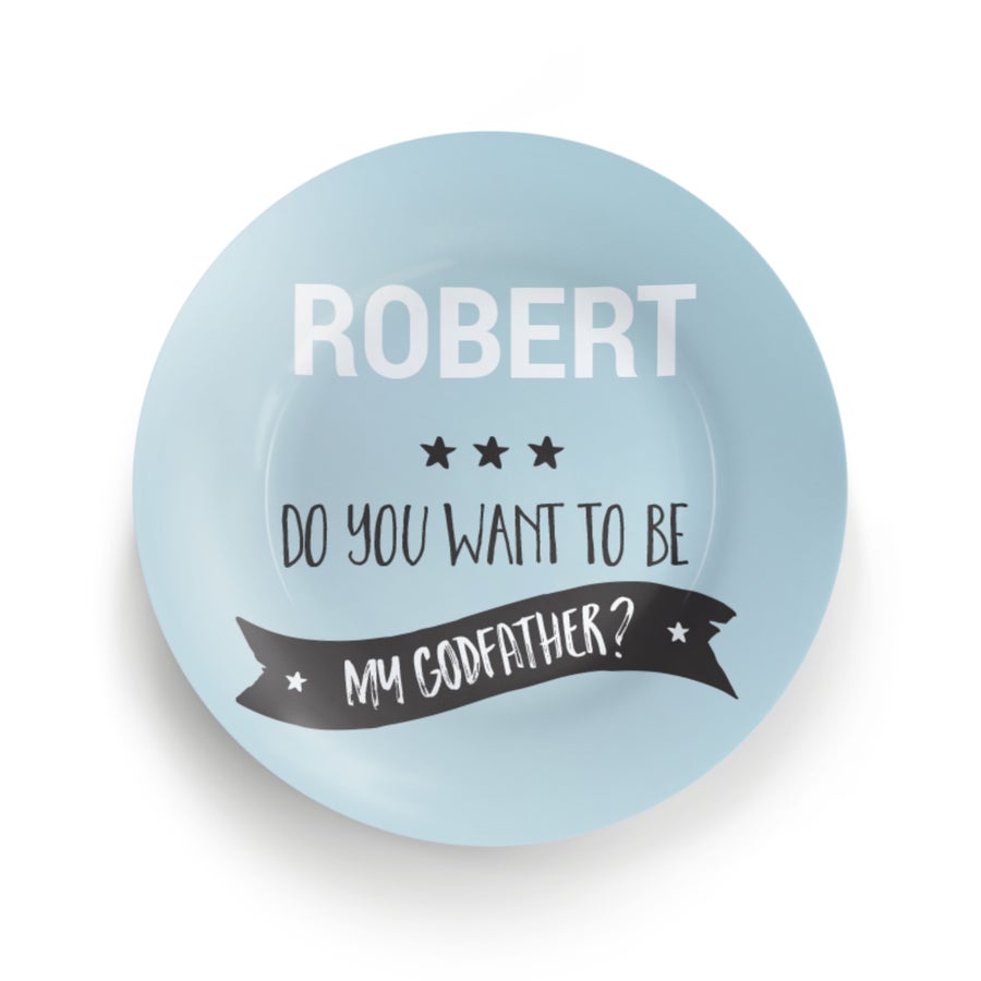 Will you be my godfather - plate
