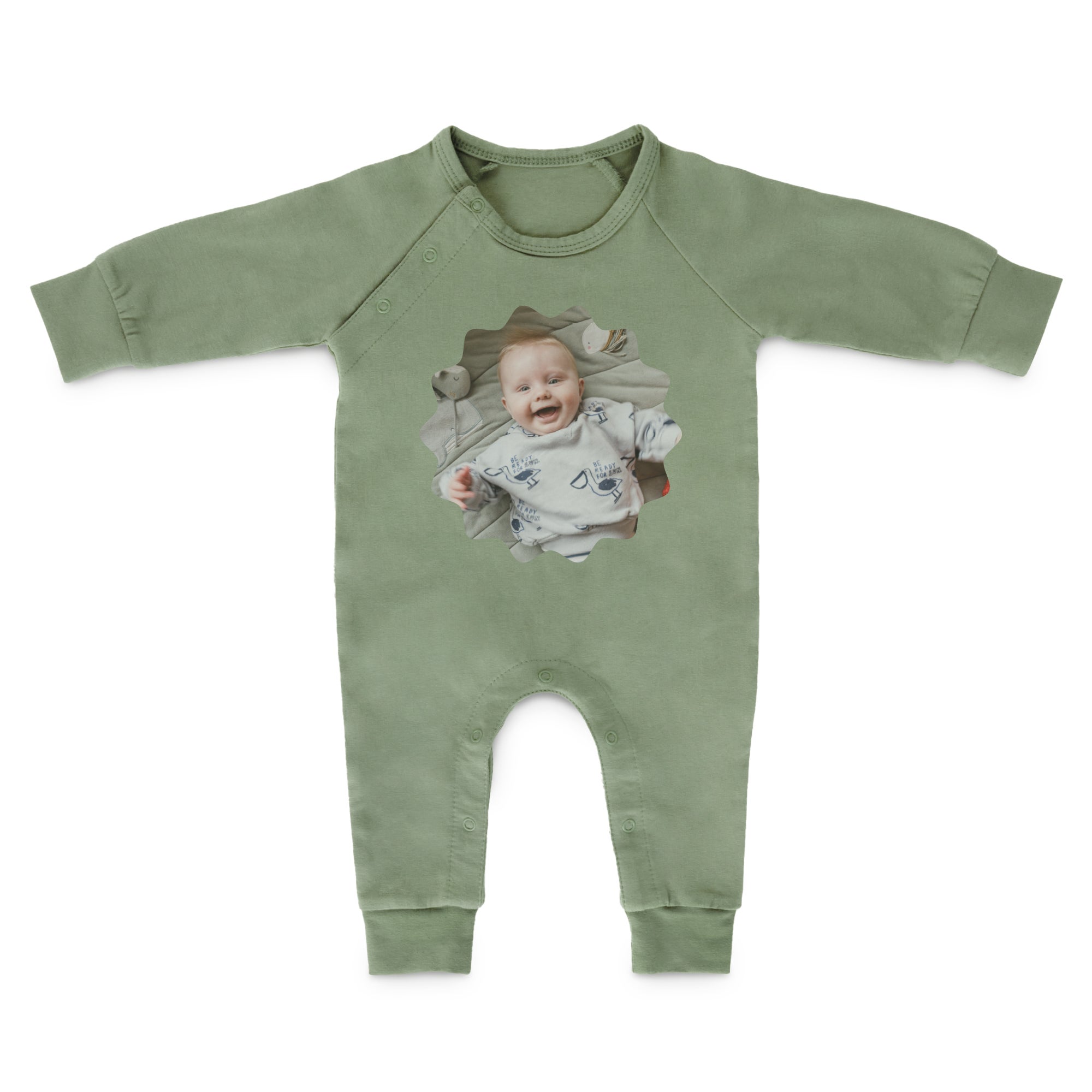 Babystrampler bedrucken Grün 50 56  - Onlineshop YourSurprise