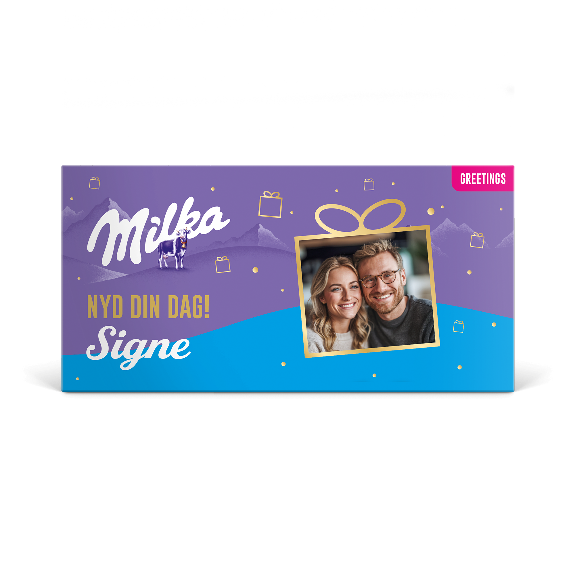Personligt Milka-chokoladekort