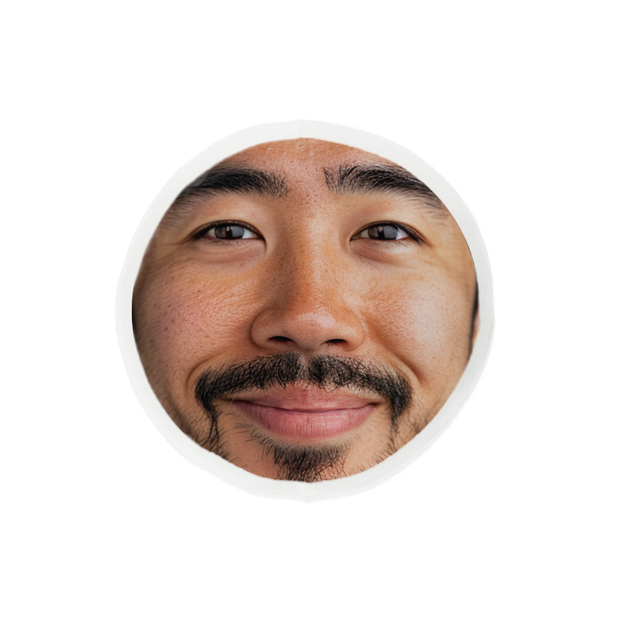 Doudou ItsieMe avec visage personnalisé imprimé dune photo d'homme souriant pour Offrez le visage de votre choix