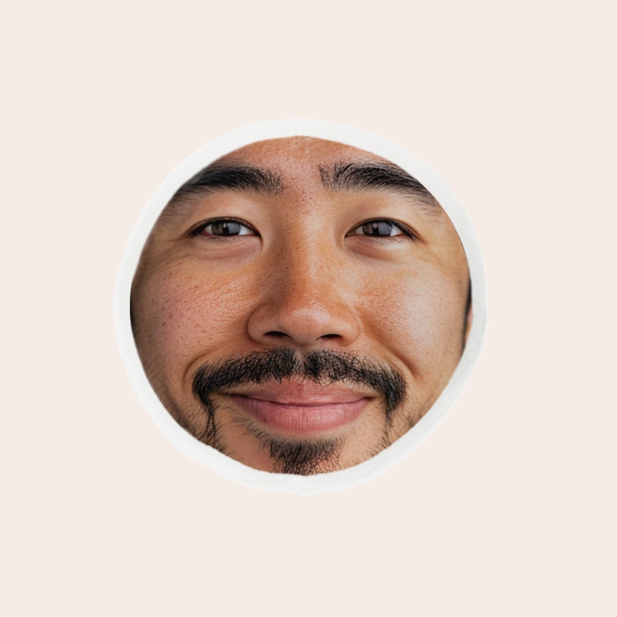 ItsieMe - Bunny ItsieMe extra removable head printed with a photo of a smiling man to complete your ItsieMe collection