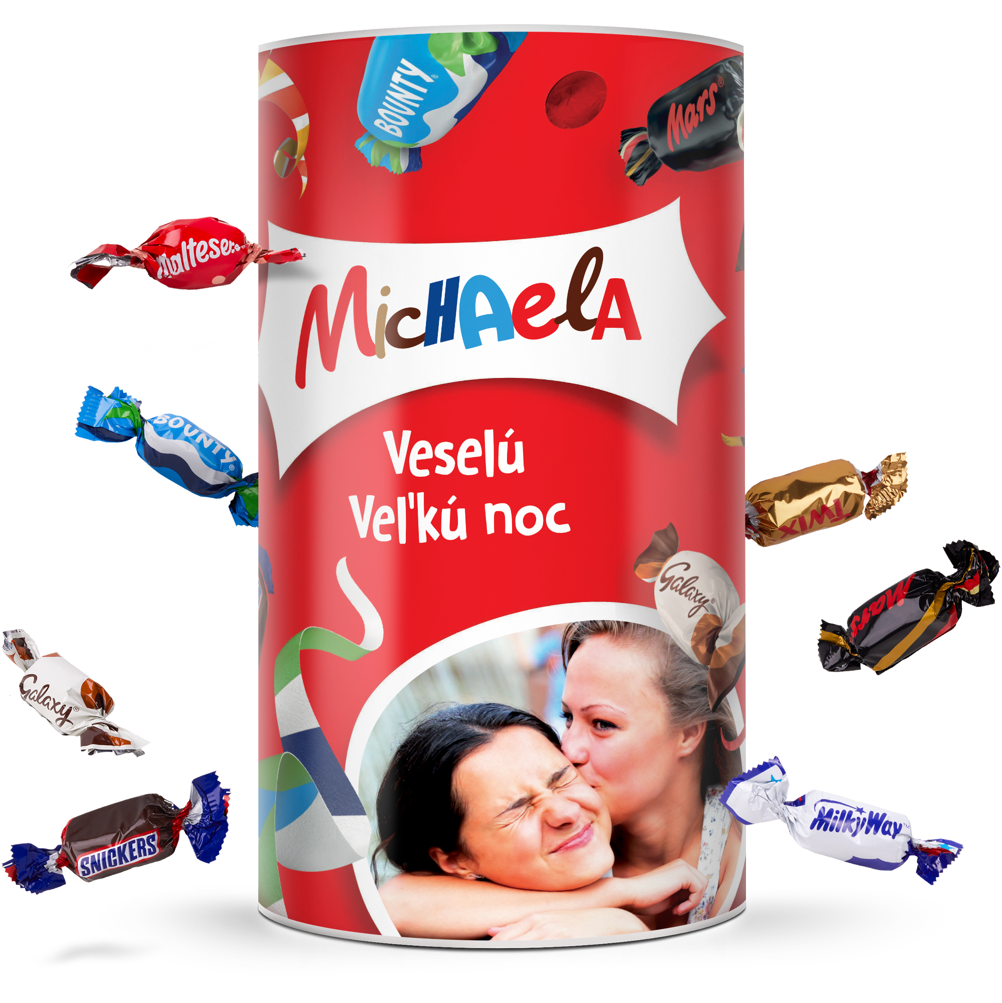 Personalizovaná fľaša Celebrations sa sladkosťami