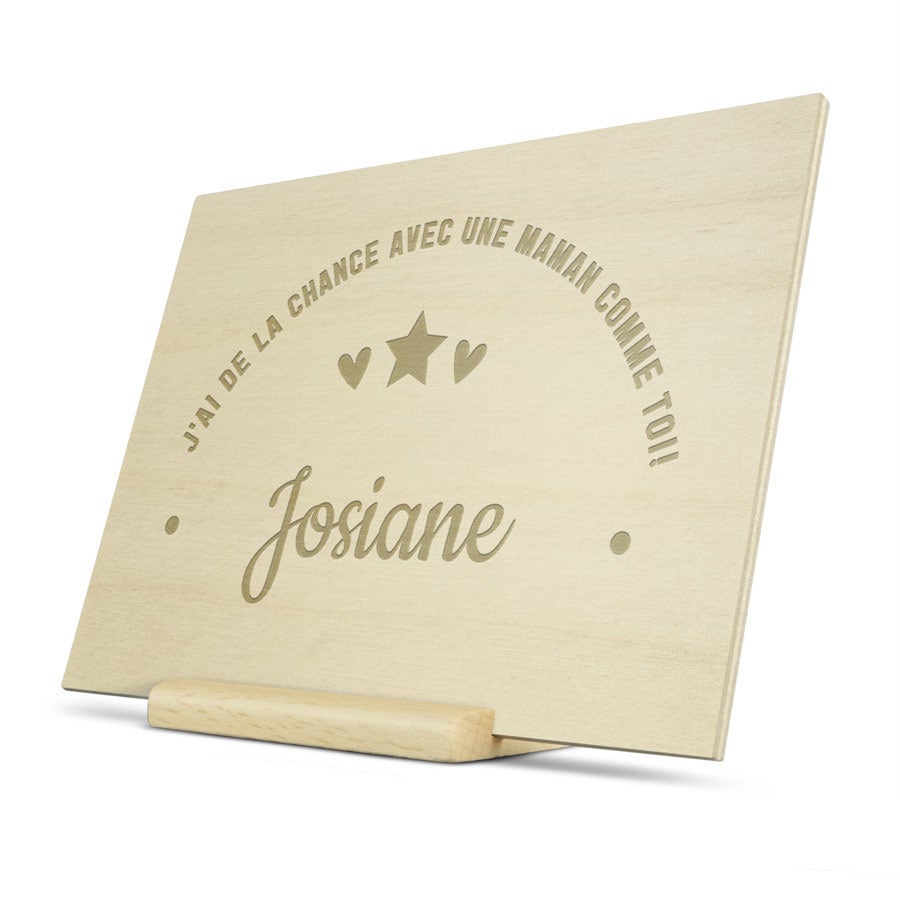 Carte Fête des Mères gravée - Horizontale