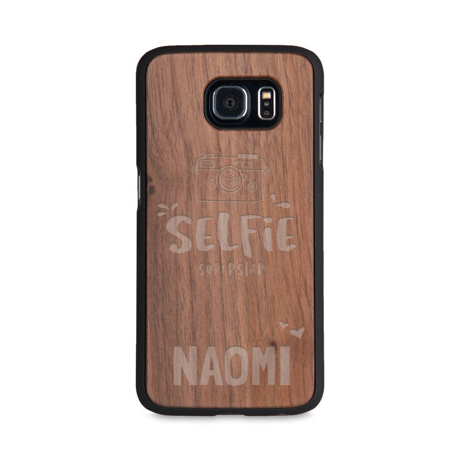 Houten telefoonhoesje graveren - Samsung Galaxy s6