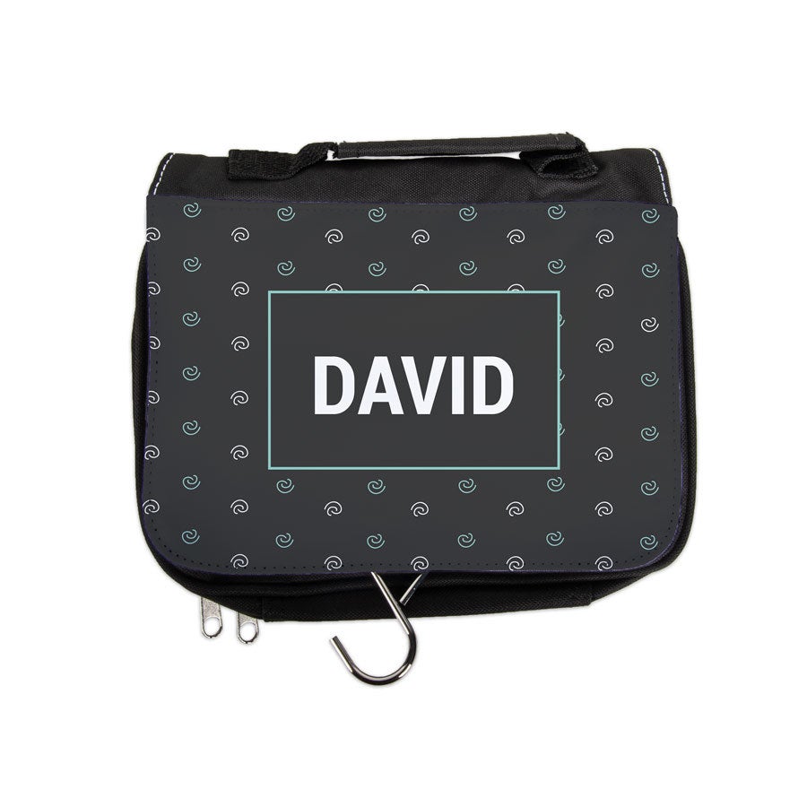 Personalised travel toiletry bag