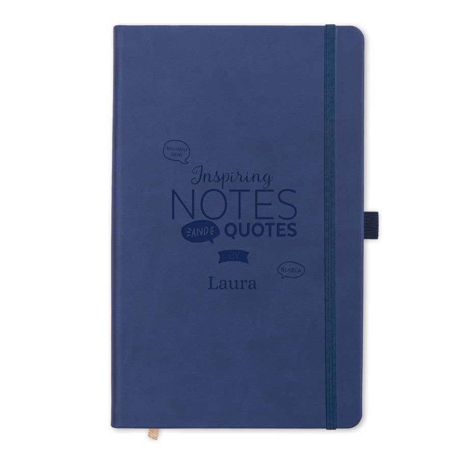 Notebook with name - Blue