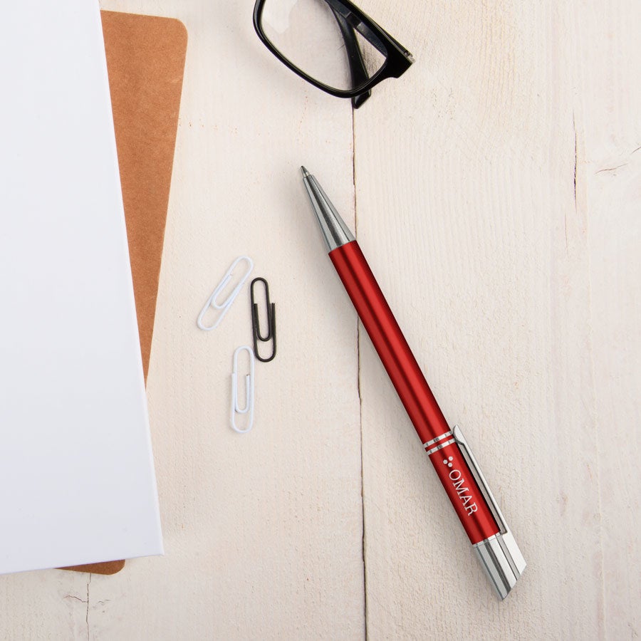 Viva Pens - Tess - engraved ballpoint pen - Red (right-handed)