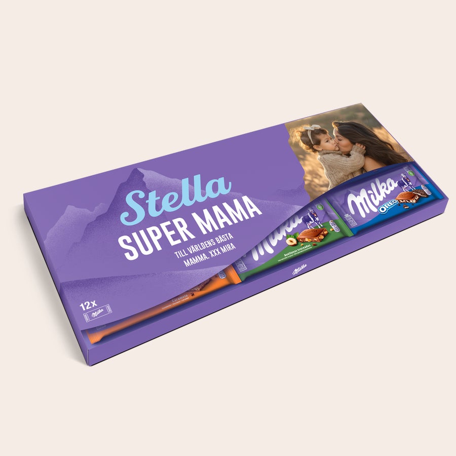 Mega Milka med tryckt namn Mega Milka med tryckt namn