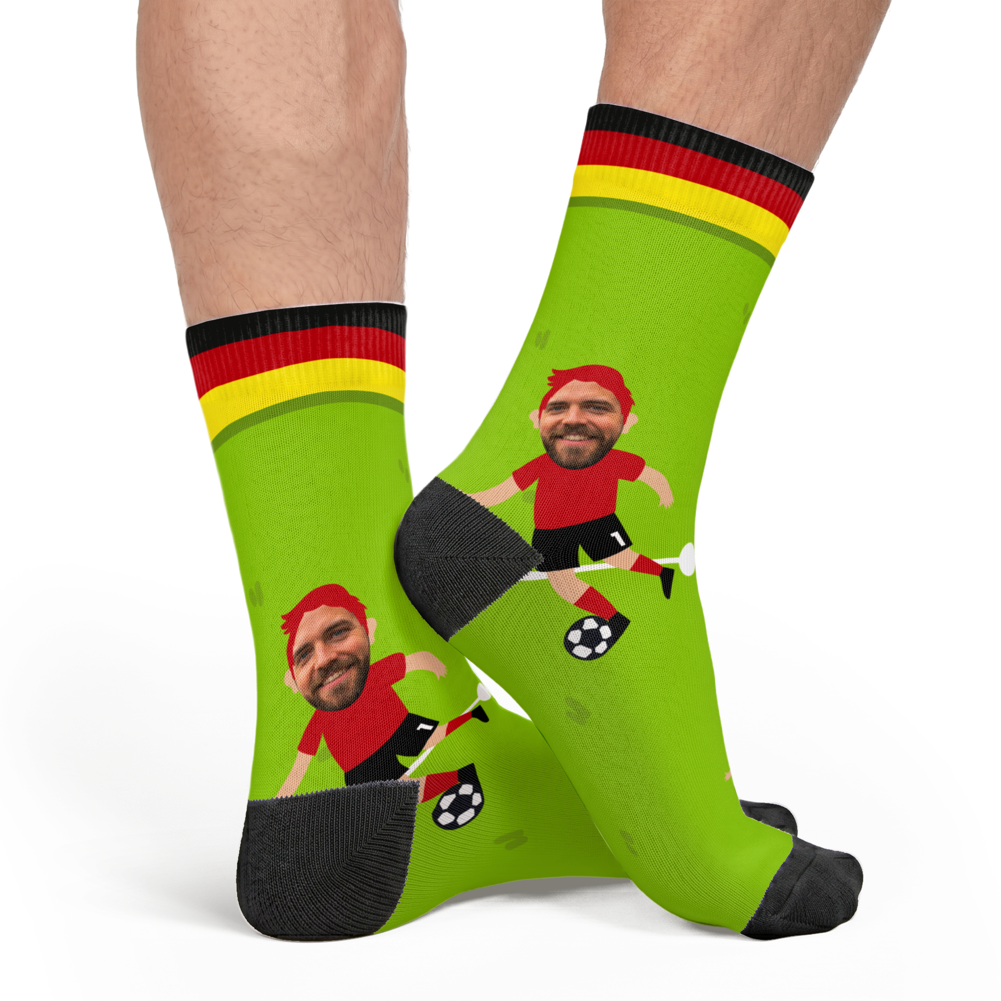 Fußballfan-Socken mit Bild