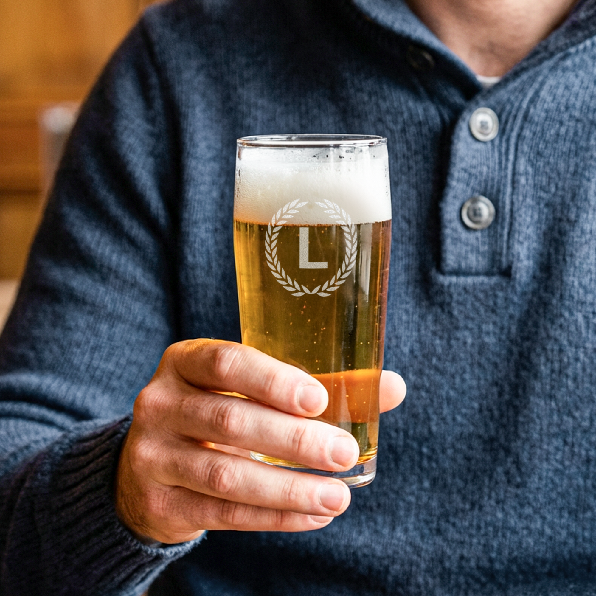 Engraved mini beer glass