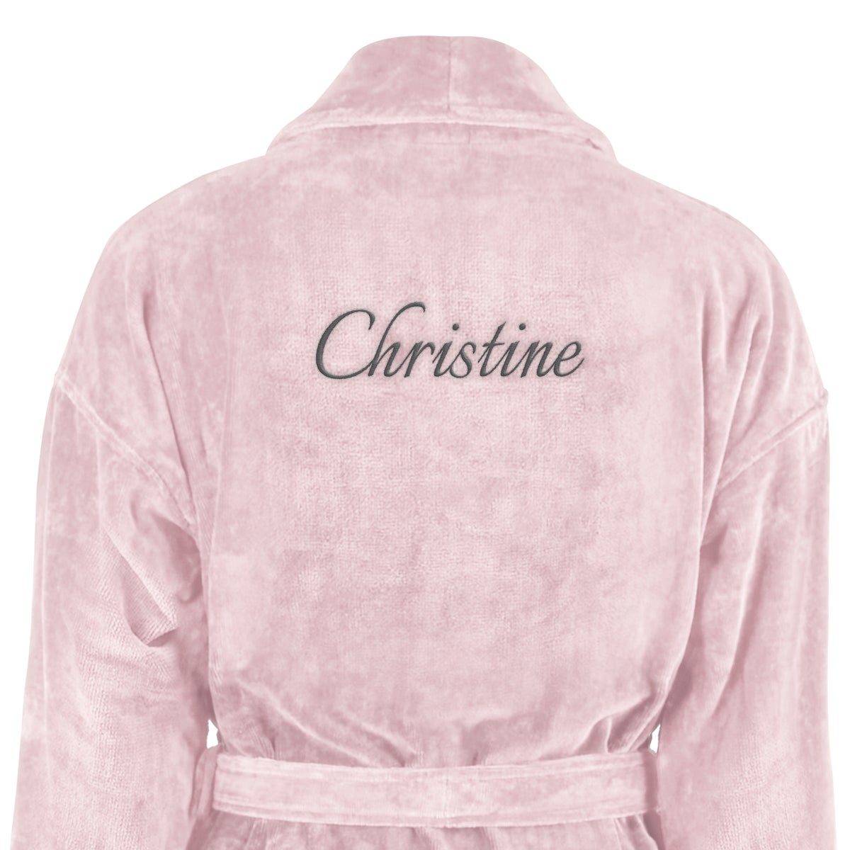 Dame Badekåbe med navn - Lyserød - S/M