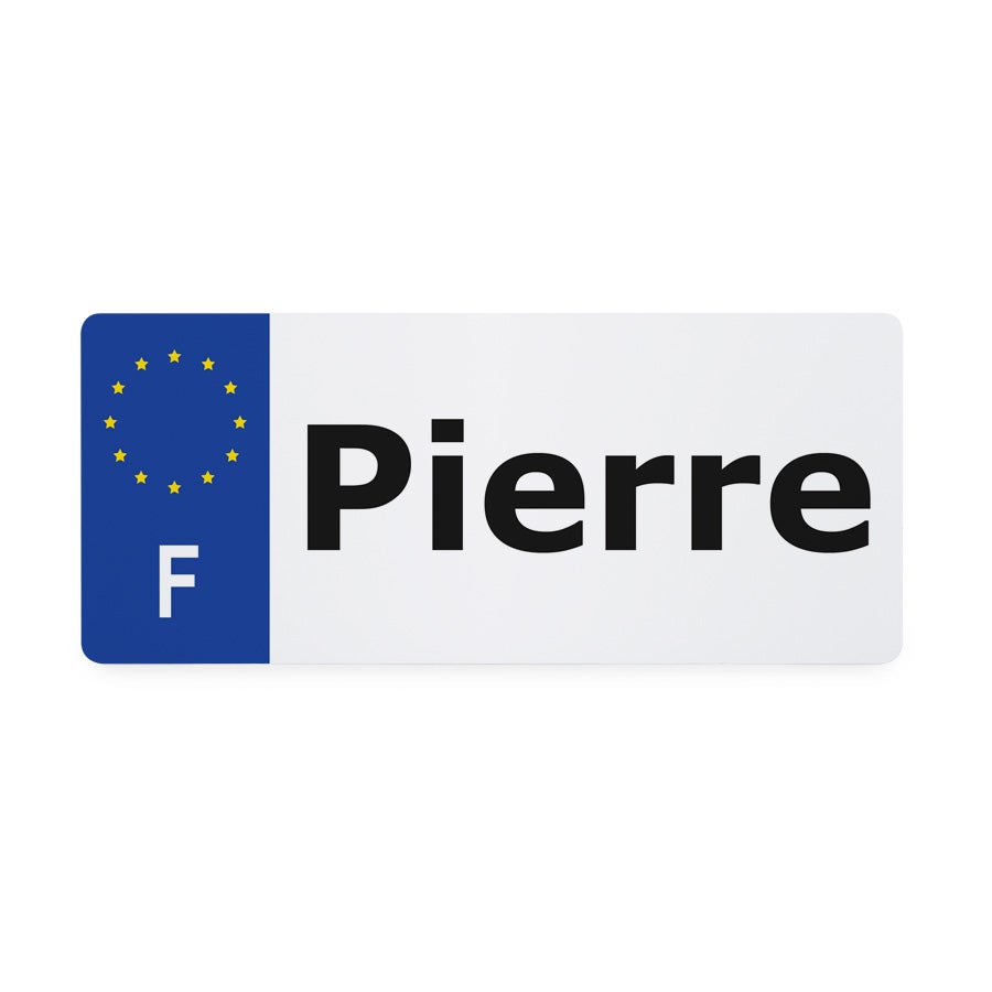 Plaque d'immatriculation personnalisée libre au Luxembourg