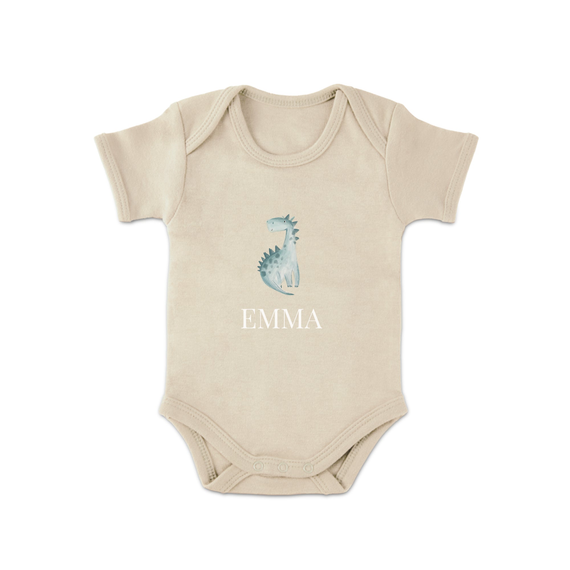 Romper bedrukken - Korte mouw - Beige - 50/56 Romper bedrukken - Korte mouw - Beige - 50/56