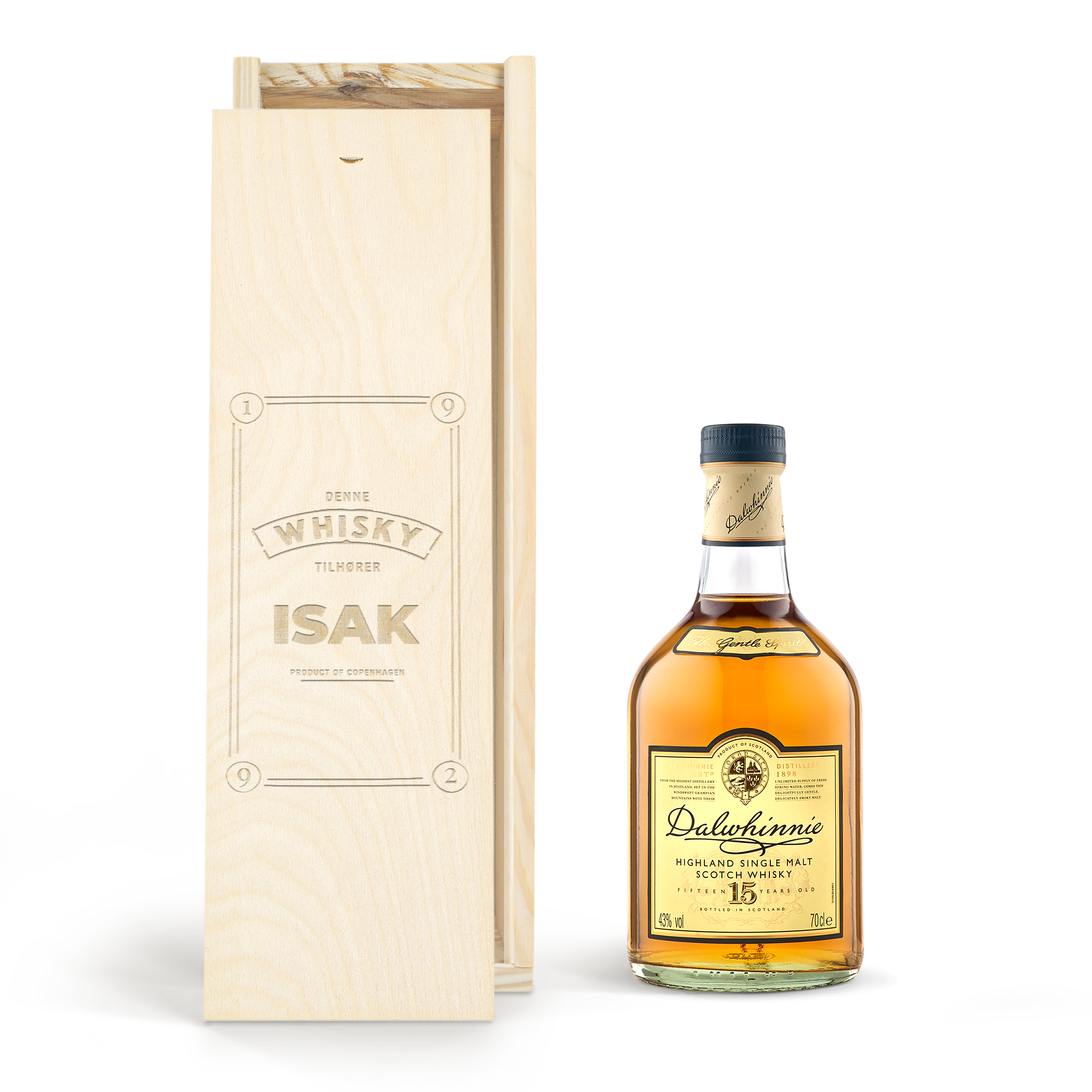 Whiskey i personlig trækasse - Dalwhinnie 15 years
