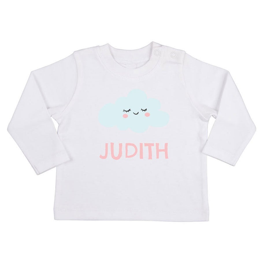 T-shirt dziecięcy z nadrukiem - długi rękaw - 62/68