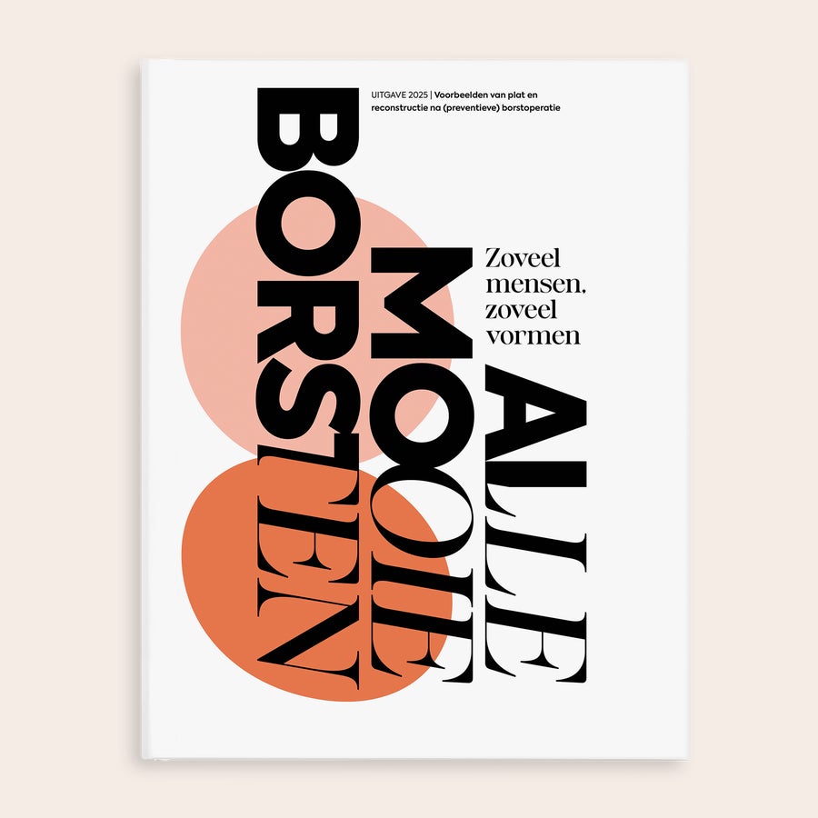 Glossy - Alle Mooie Borsten Glanzend magazine Over de glossy Alle Mooie Borsten met roze en oranje cirkels en zwarte letters