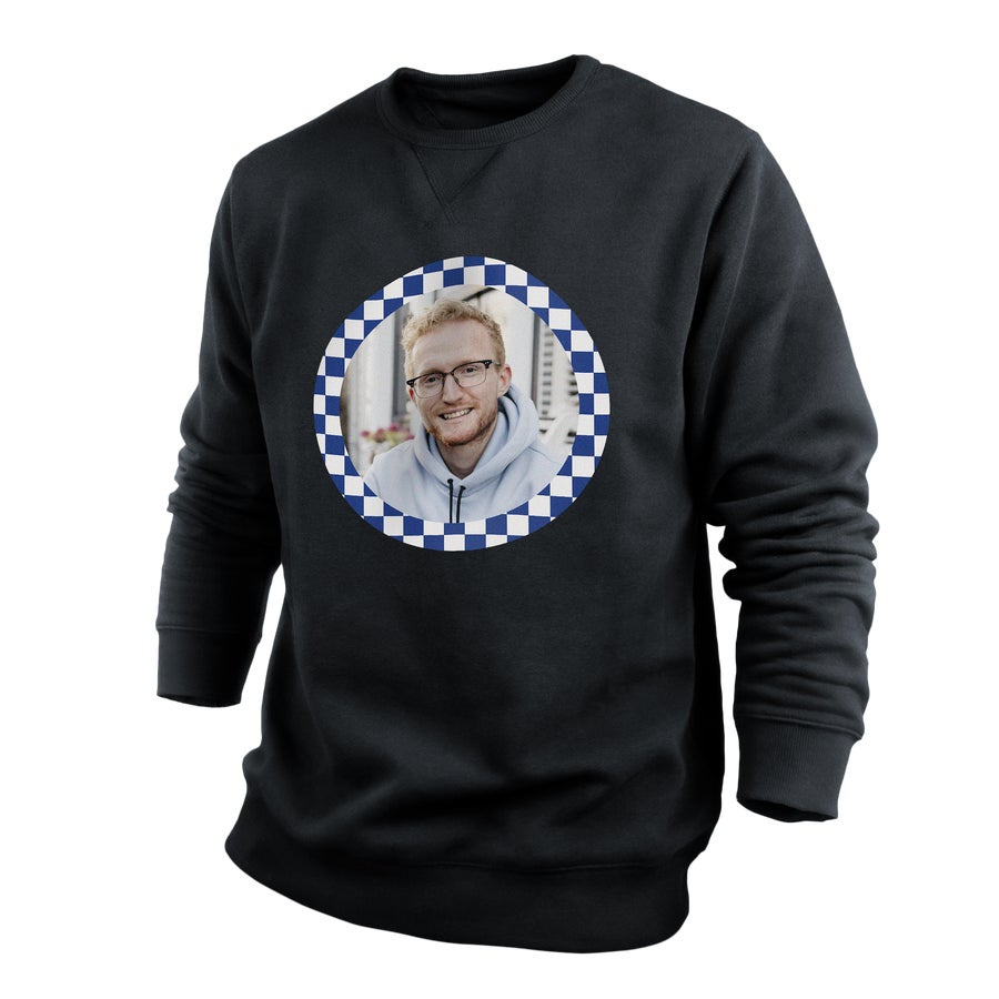Personlig sweater - Mænd - Sort - M