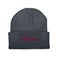 Broderet beanie - Grå