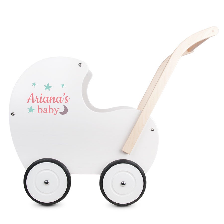 Personalised wooden toys - Baby stroller - Beech