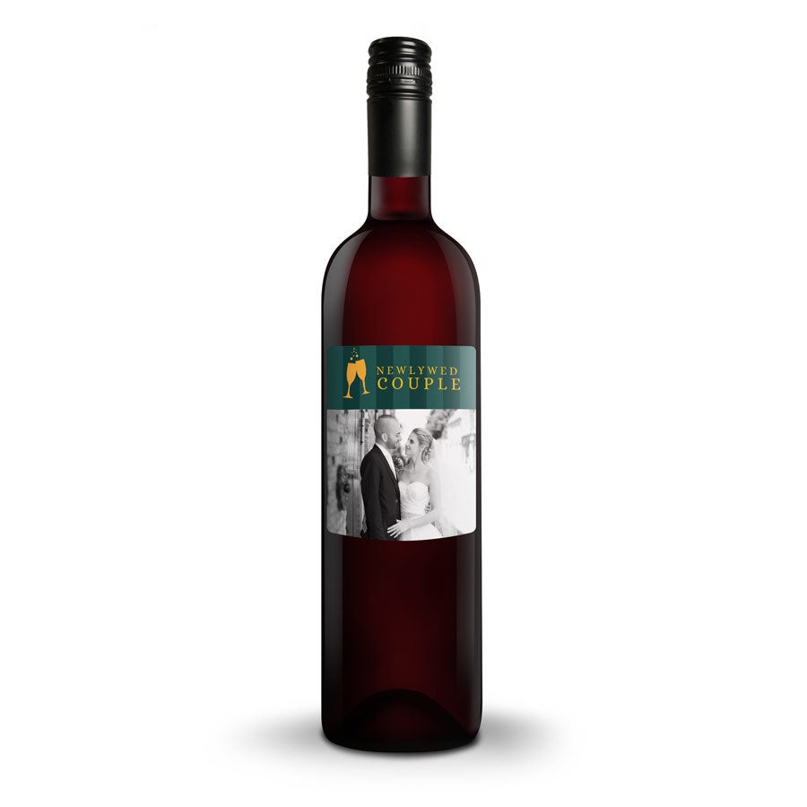 Wijn met bedrukt etiket - Luc Pirlet - Merlot